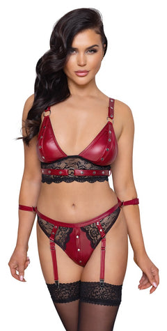 Cottelli Bondage Set Schwarz/Rot – Zähmendes 2-teiliges Set