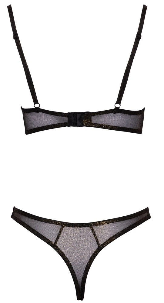 Cottelli Lingerie - Transparentes Dessousset Schwarz
