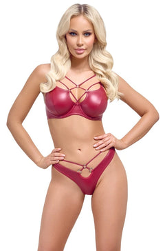 Cottelli Lingerie - Dessousset Wetlook rot