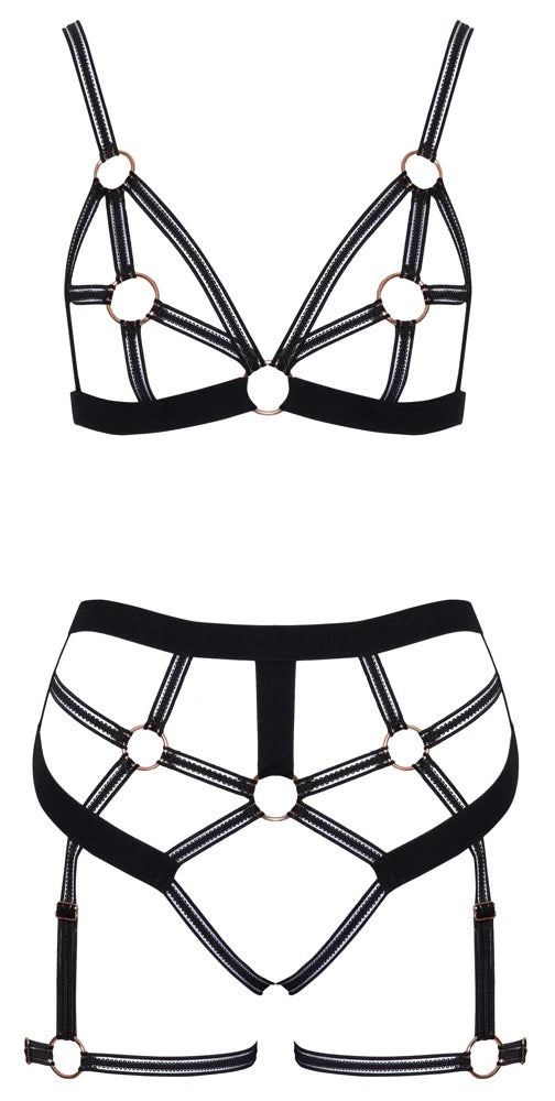 Cottelli Lingerie - Zweiteiliges Set Harness Style