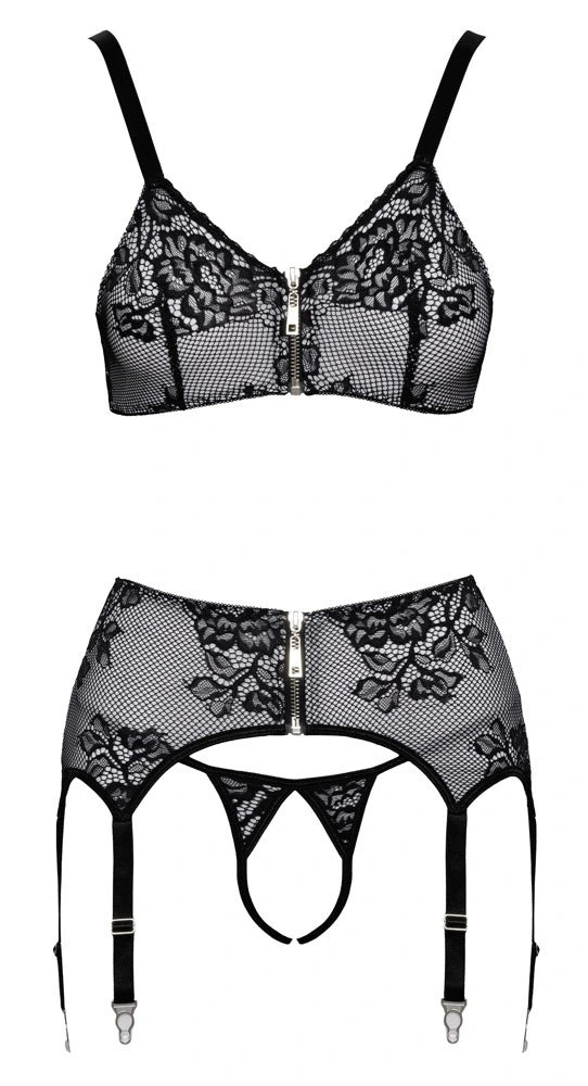 Cottelli Lingerie - Ouvert Set grau/silber