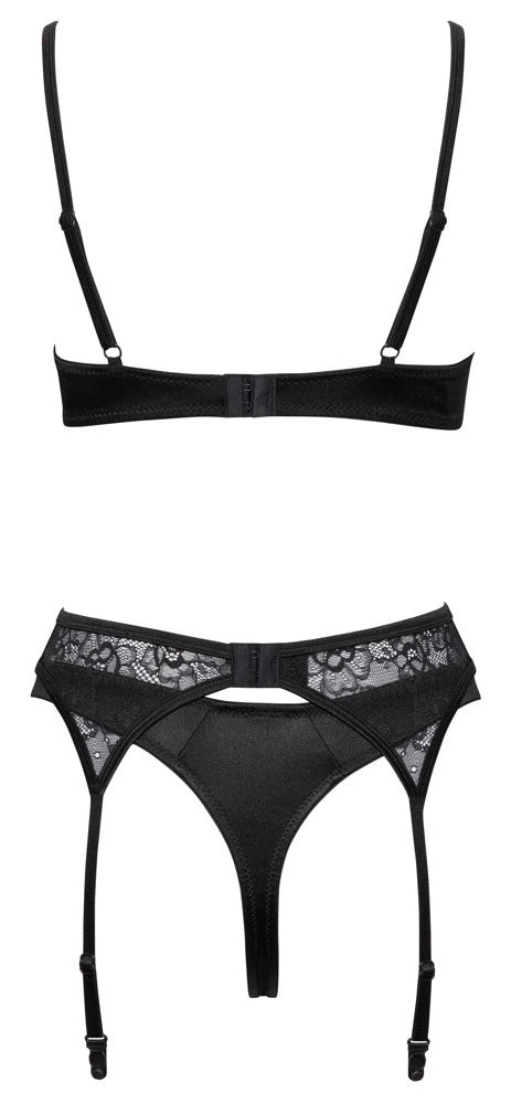 Cottelli Lingerie - Ouvert Dessousset mit Schmuckkettchen schwarz