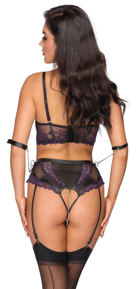 Cottelli Bondage - Ouvert Set schwarz/lila