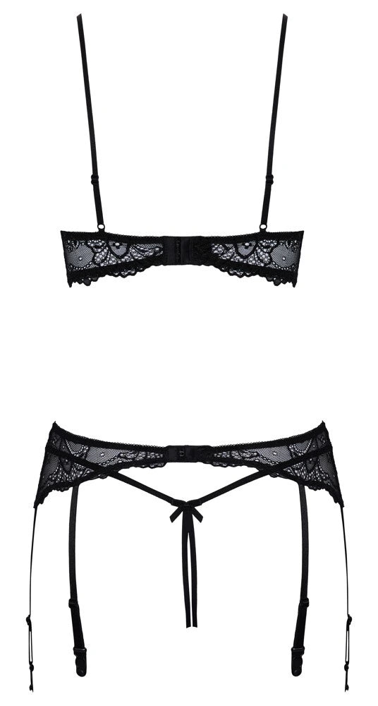 Cottelli Lingerie - Hebe Ouvert Set Schwarz