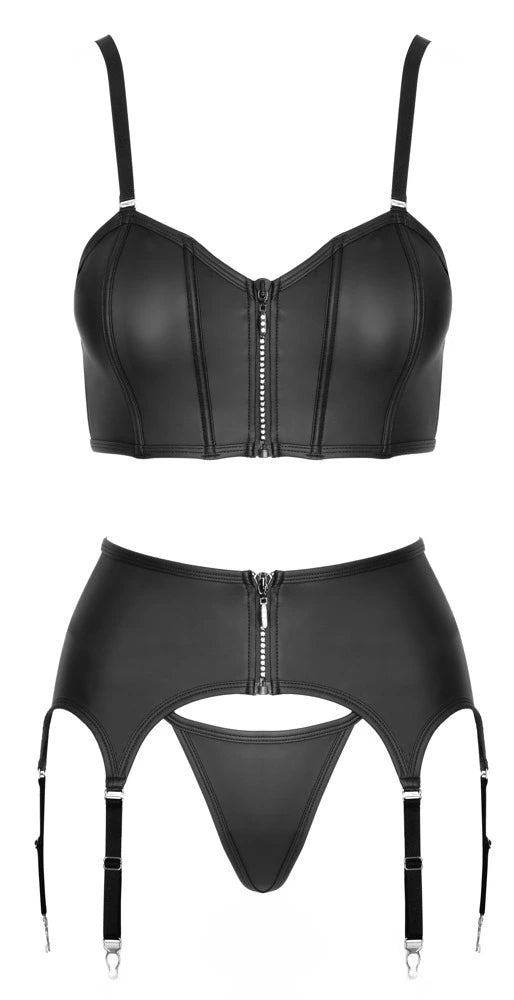 Cottelli Party - 3-teiliges Straps-Set im Mattlook