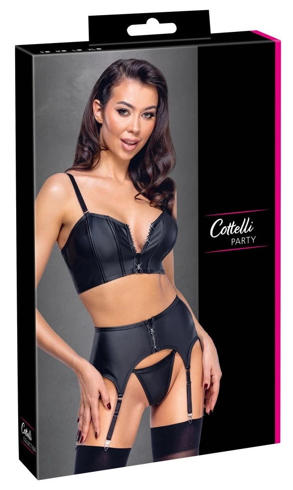 Cottelli Party - 3-teiliges Straps-Set im Mattlook