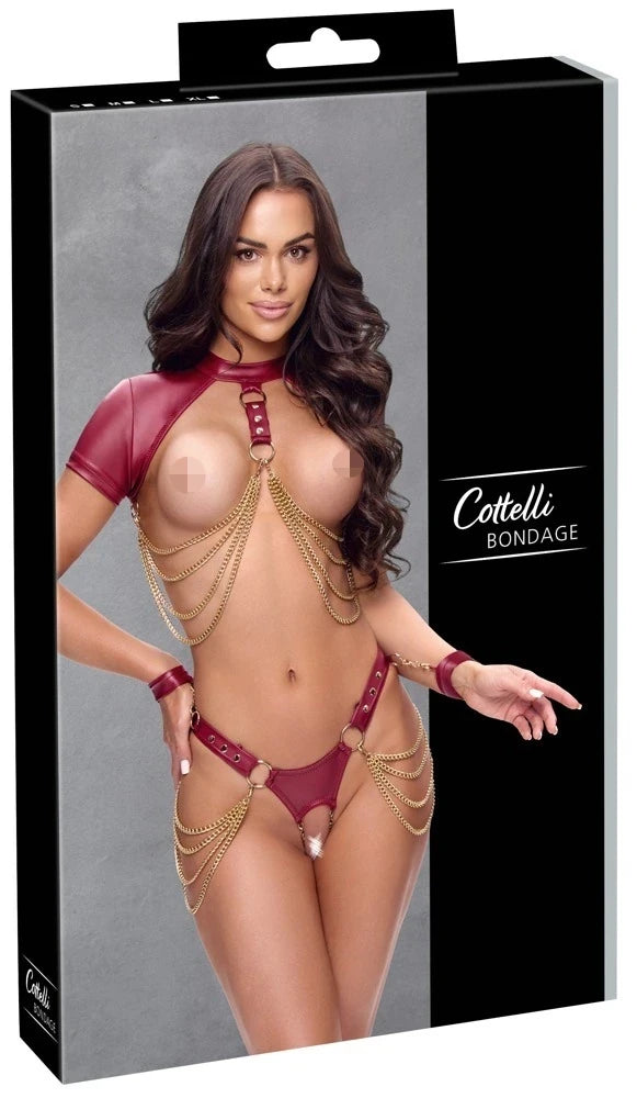 Verpackung des roten Cottelli Bondage Ouvert-Sets