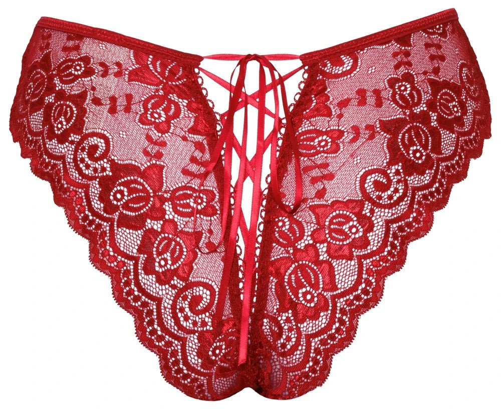 Cottelli Lingerie - Ouvert Spitzenslip Rot