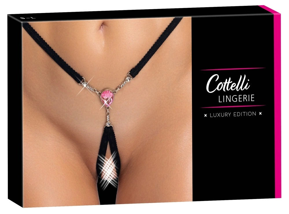 Cottelli Lingerie - Micro-String ouvert Pink