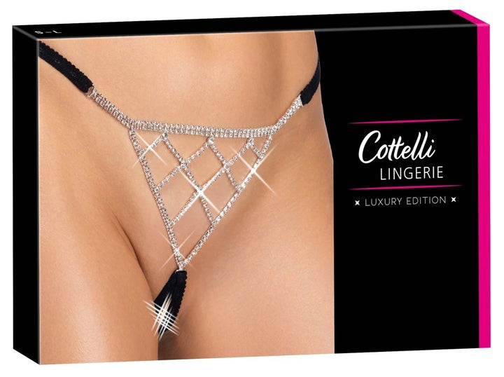 Cottelli Lingerie - Micro String "Gitter" ouvert