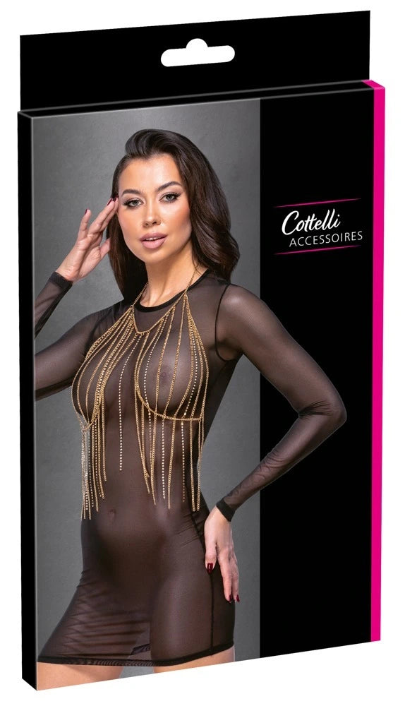 Cottelli Accessoires - Ketten-Top mit Strass