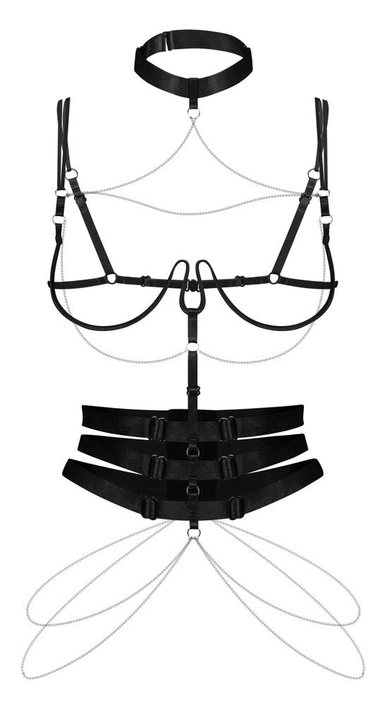 Obsessive Harness Premisis – Luxuriöses Harness-Set mit Kettchen & Choker