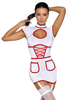 Cottelli Costumes Krankenschwester Kostüm – Sexy Strapskleid