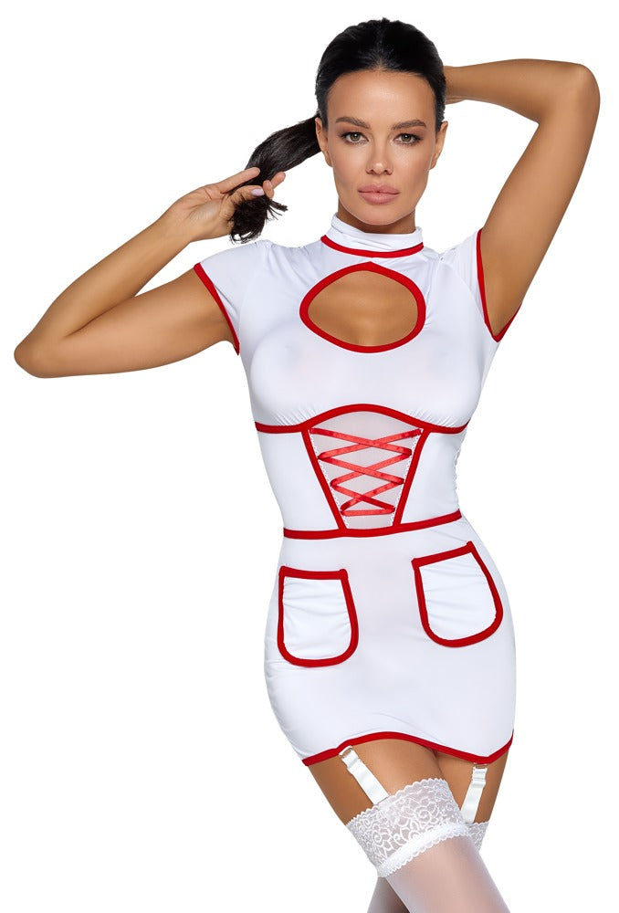 Cottelli Costumes Krankenschwester Kostüm – Sexy Strapskleid