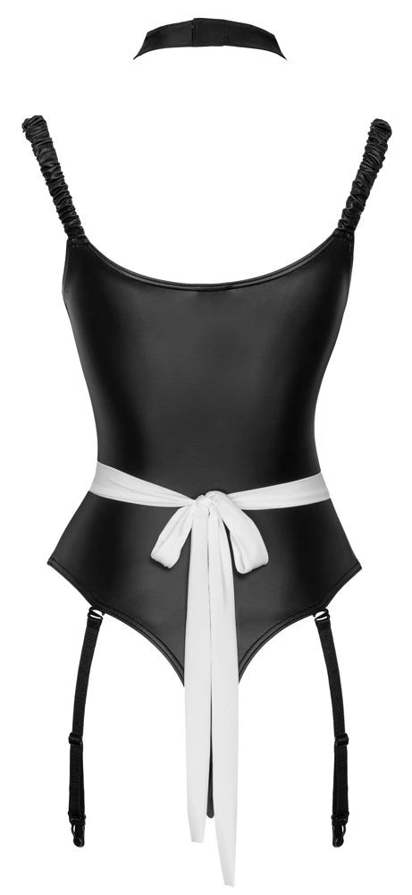 Cottelli Costumes Kellnerinnen-Kostüm Straps-Body 3-teilig Schwarz
