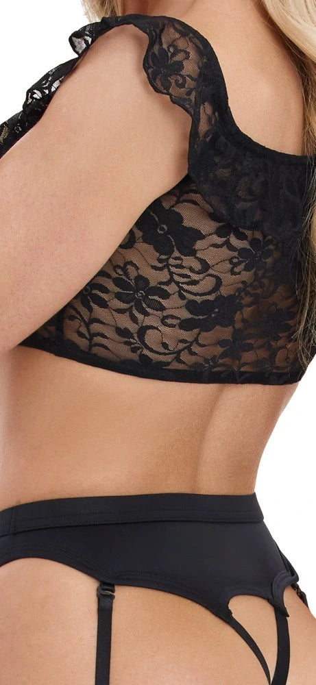 Cottelli Costumes Service-Kostüm Sexy Servier-Set Schwarz-Weiß