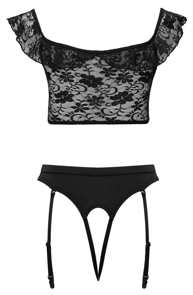 Cottelli Costumes Service-Kostüm Sexy Servier-Set Schwarz-Weiß