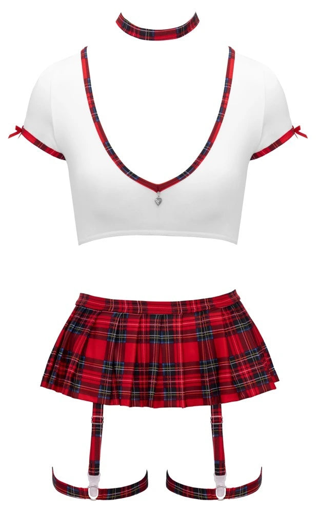 Cottelli Costumes Schuluniform-Kostüm Sexy Karo 4-teilig