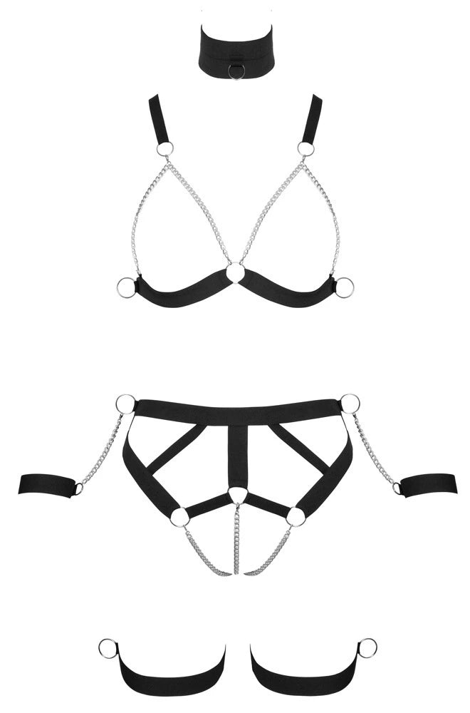 Bad Kitty - Harness-Set schwarz