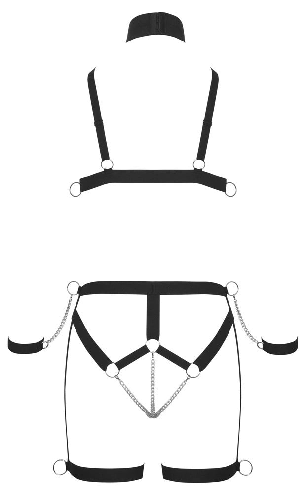 Bad Kitty - Harness-Set schwarz