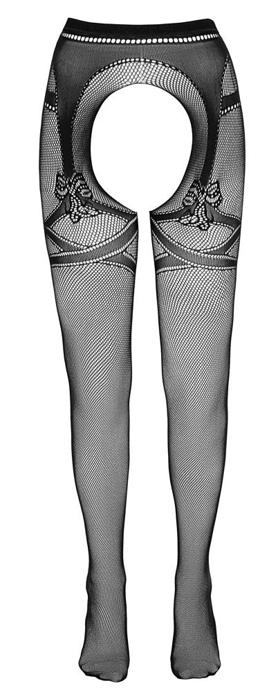 Cottelli Legware - Straps-Strumpfhose mit Strumpfbändern und Ziernaht