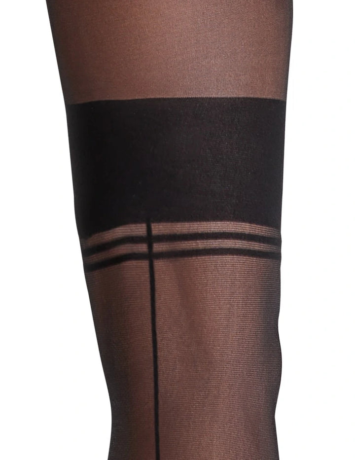 Cottelli Legware - Strumpfhose Ouvert mit Strumpfbändern