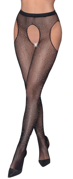 Cottelli Legware - Straps-Strumpfhose Glitzer
