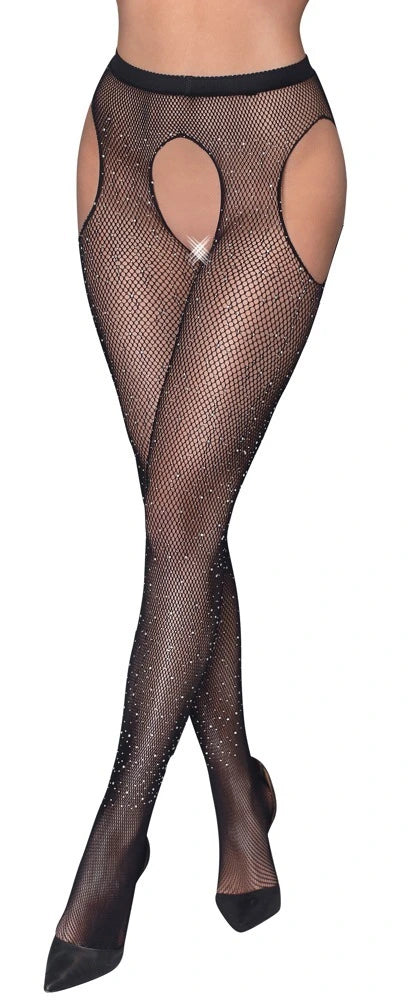 Cottelli Legware - Straps-Strumpfhose Glitzer