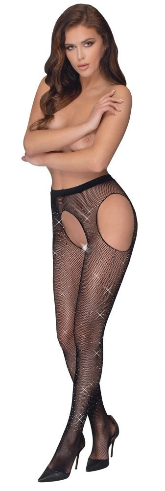 Cottelli Legware - Straps-Strumpfhose Glitzer