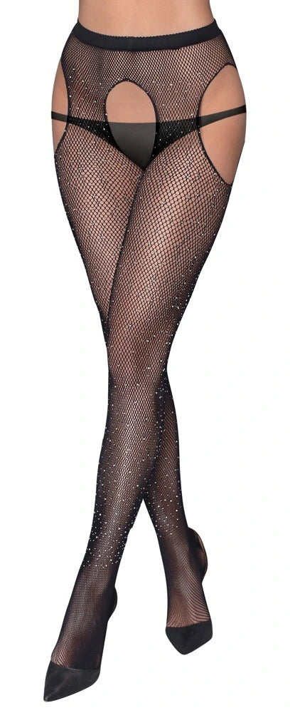 Cottelli Legware - Straps-Strumpfhose Glitzer