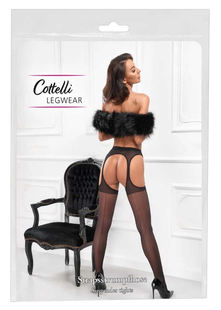 Cottelli Legware - Straps-Strumpfhose Ziernaht
