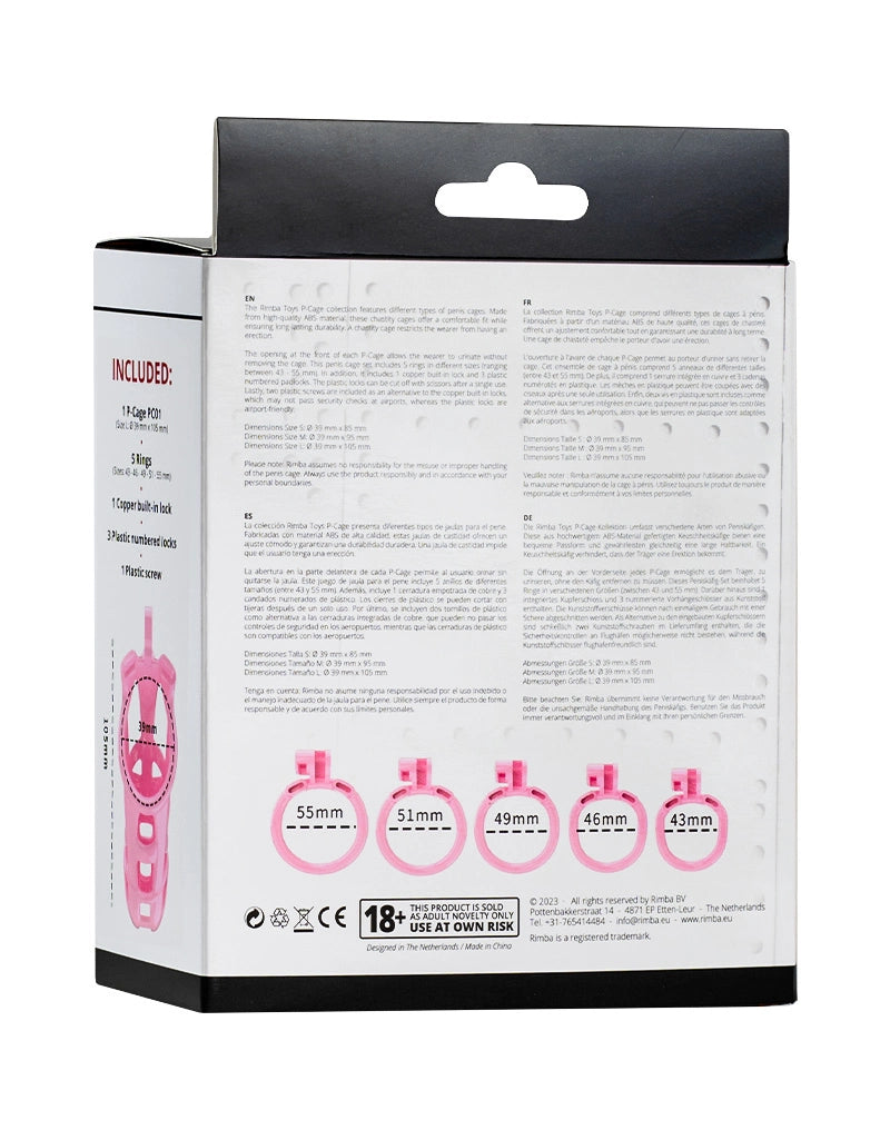 P-Cage PC01 - Peniskäfig Größe L rosa