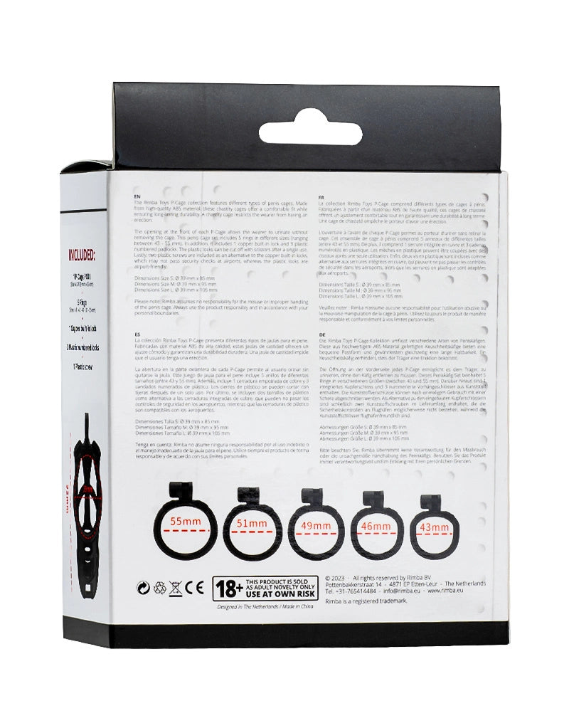 P-Cage PC01 - Peniskäfig Größe M schwarz