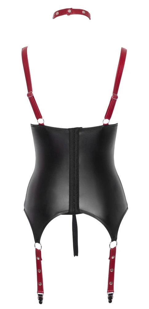 Cottelli Bondage Ouvert Set Schwarz/Rot – Aufregendes 2-teiliges Set