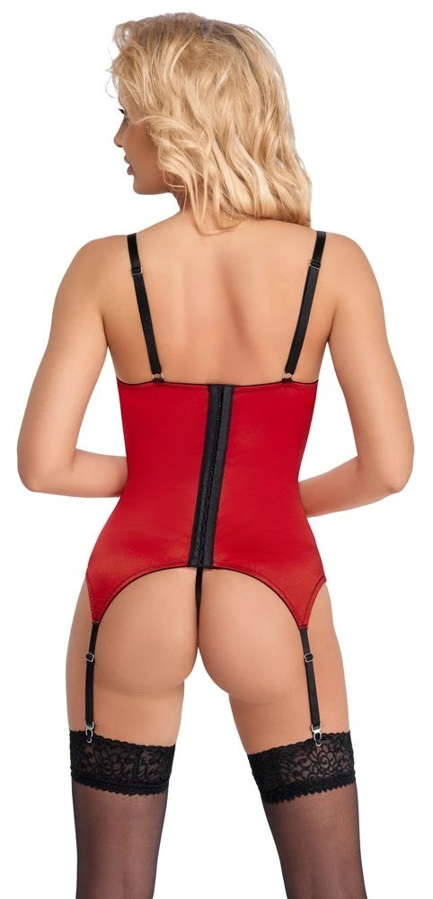 Cottelli Lingerie - Strapshemd mit Ouvert String rot