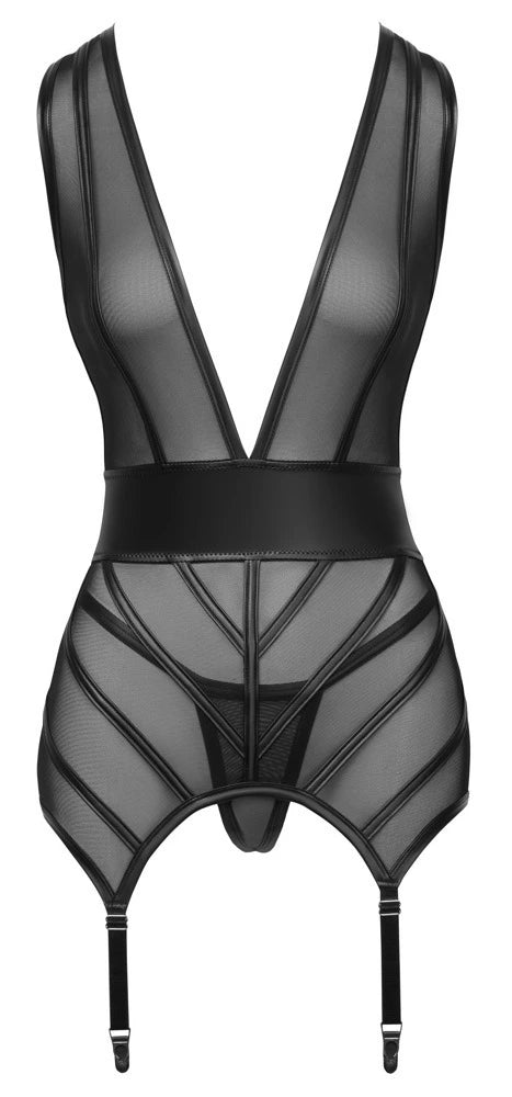 Cottelli Lingerie Strapshemd Schwarz mit String