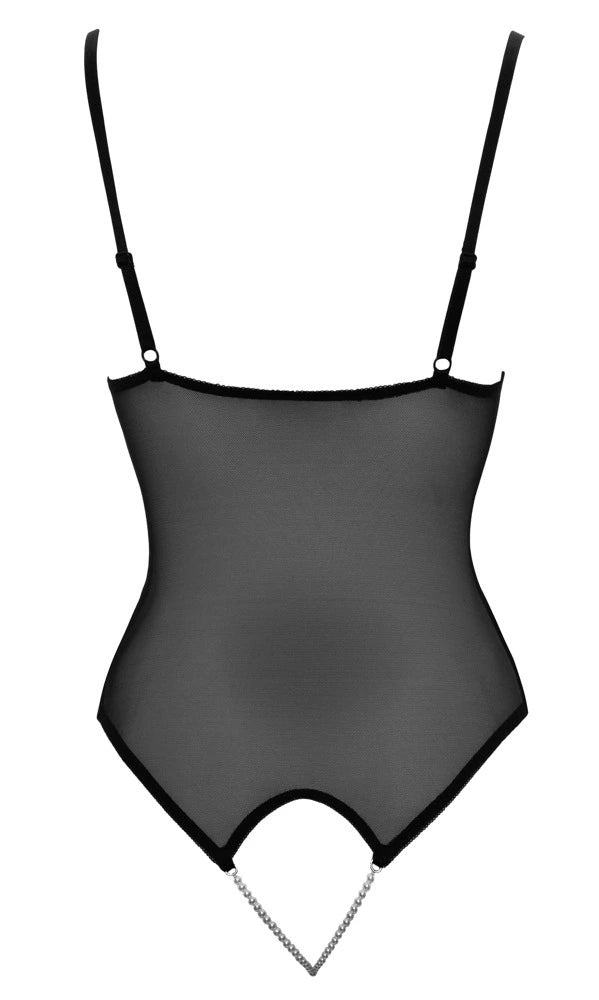 Cottelli Lingerie - Transparenter Ouvert-Body aus Spitze