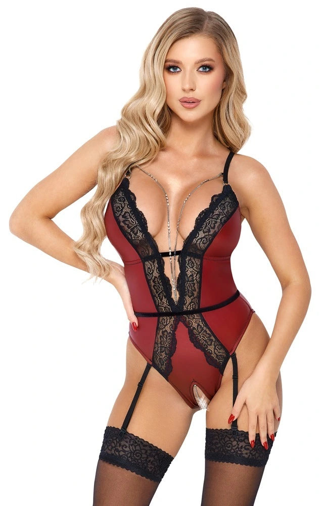 Abierta Fina - Body ouvert rot