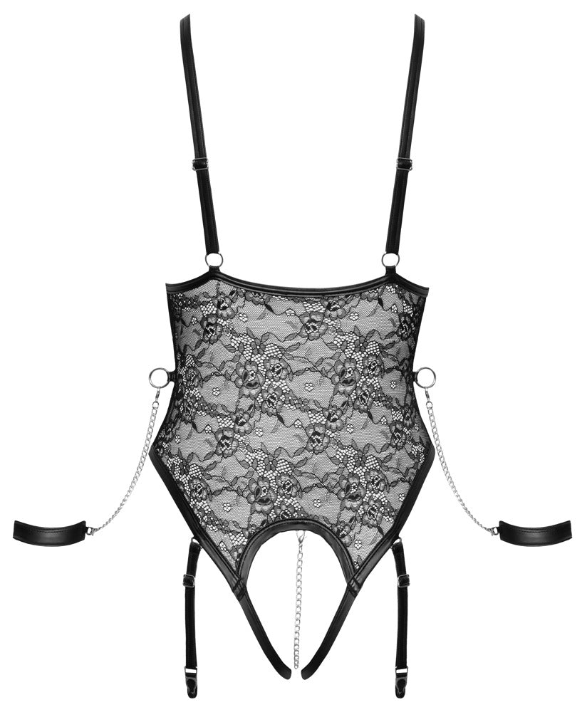 Cottelli Bondage - Ouvert String Body schwarz