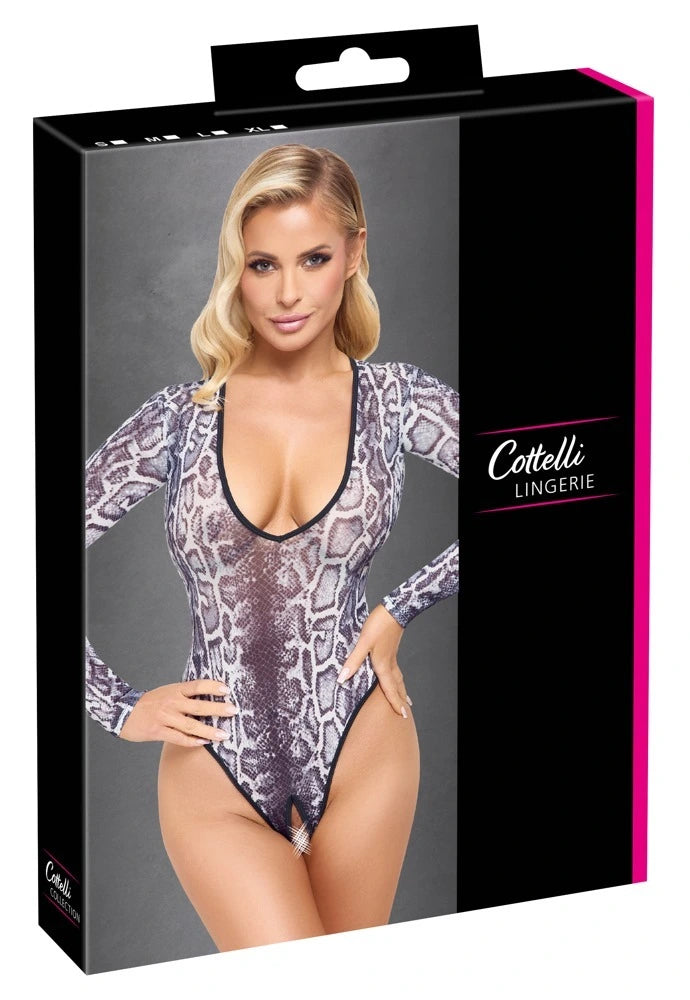 Cottelli Lingerie - Ouvert Body Snake Skin