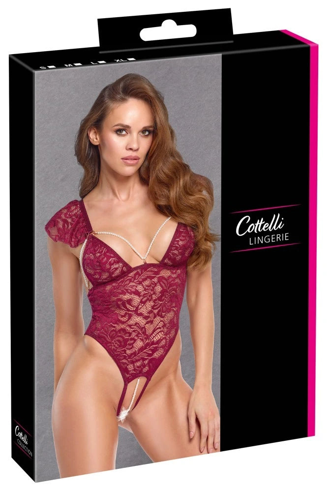 Cottelli Lingerie Body ouvert Bordeaux