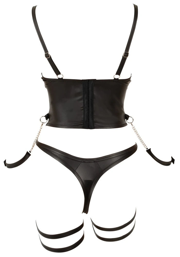 Cottelli Straps-Body mit Schenkelriemen als Produktansicht von hinten