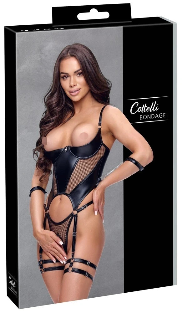 Verpackung des Cottelli Bondage Straps-Bodys mit Armfesseln