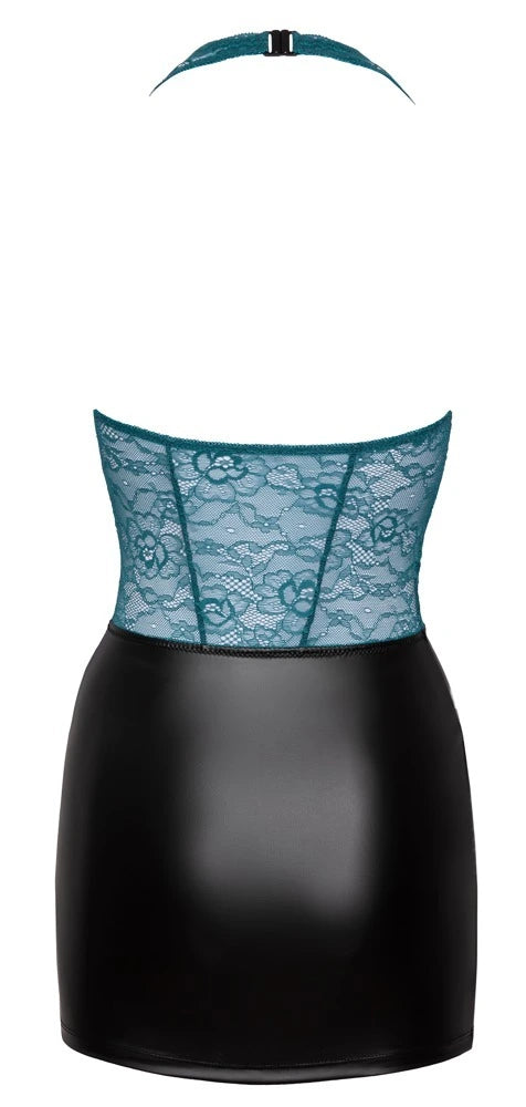 Cottelli Lingerie - Teiltransparentes Kleid Schwarz/Grün