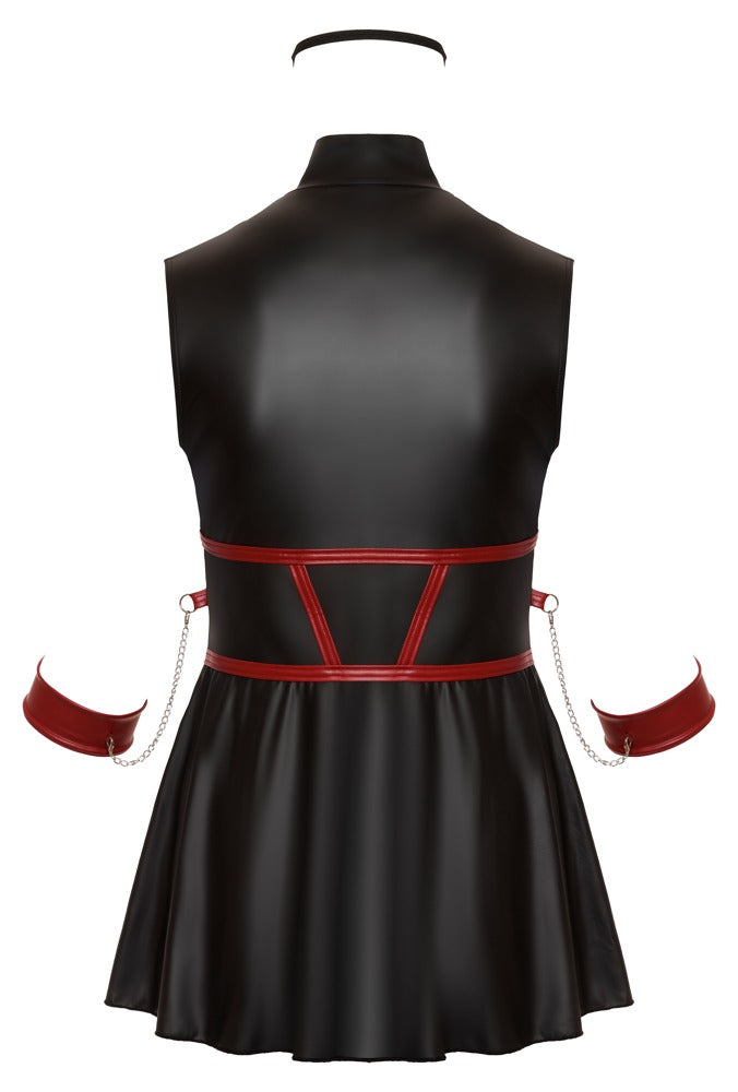 Cottelli Bondage - Kleid schwarz/rot Queensize