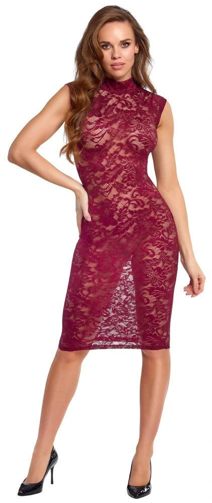 Cottelli Lingerie Kleid Bordeaux – Elegantes Spitzenkleid