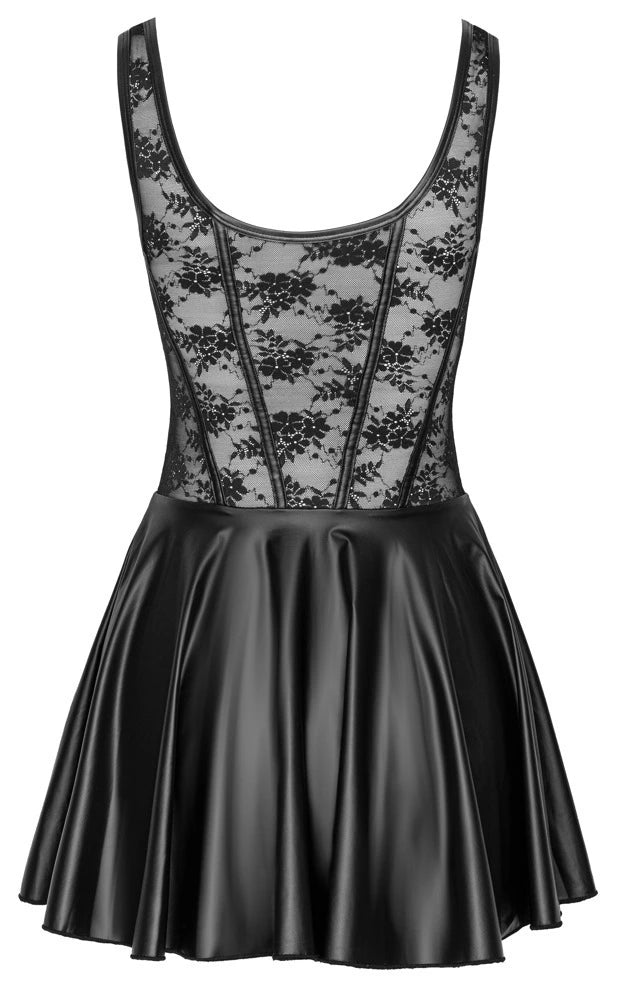 Cottelli Party Träger-Minikleid im edlen Material-Mix – freigestellte Rückansicht