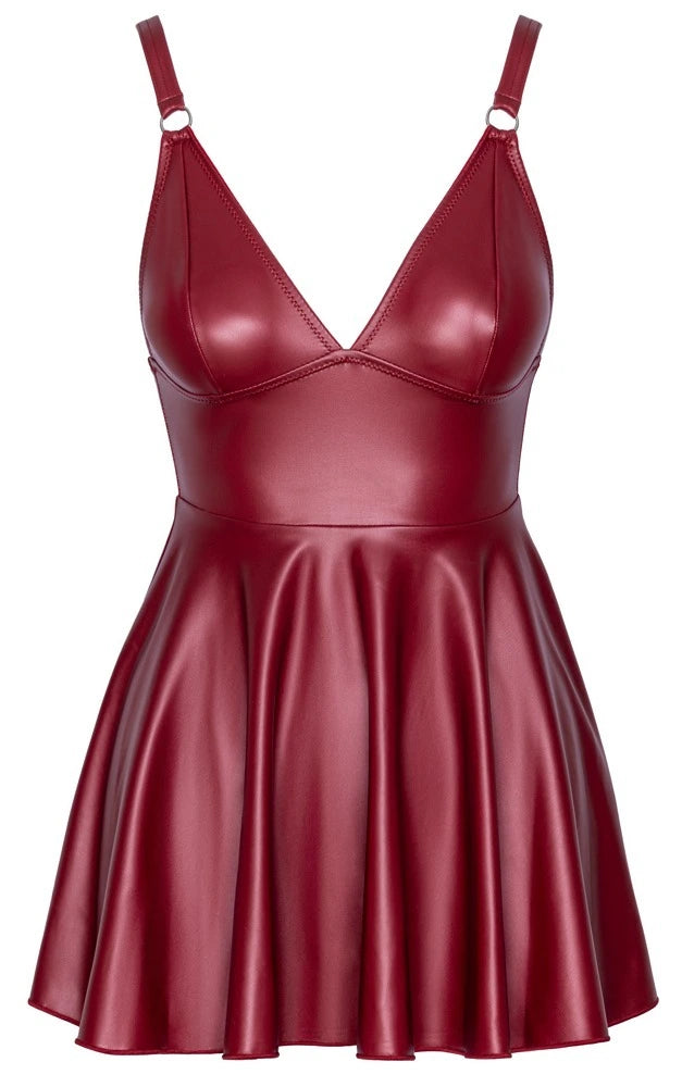 Cottelli Party Träger-Minikleid im roten Mattlook – freigestellte Vorderansicht