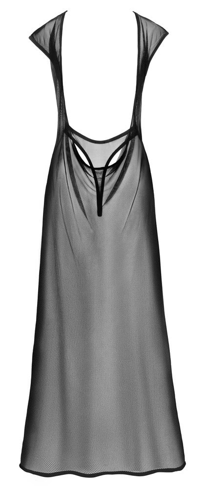 Cottelli Party - Schmales, langes Netzkleid mit eingenähtem Body Schwarz