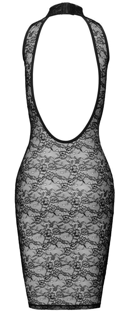 Transparentes Cottelli Midikleid am Model – Rückansicht
